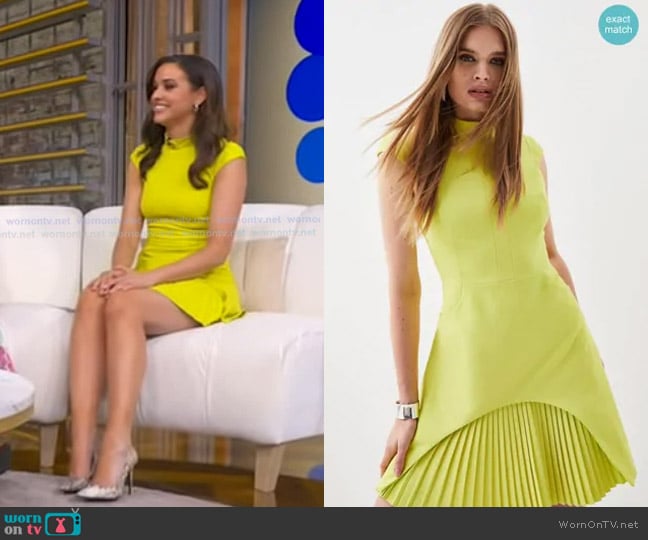 Karen Millen Military Tailored Mini Dress worn by Hanna Battah on Good Morning America