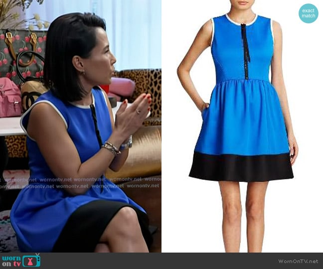 Kate Spade Color Block Scuba Dress worn by Vicky Nguyen on Today