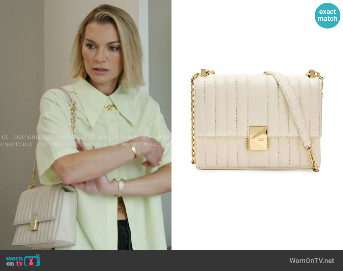 Kate Spade Deco Quilted Leather Chain Shoulder worn by Lindsay Hubbard on In The City