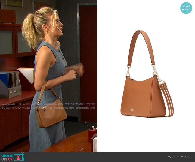 Kate Spade Rosie Leather Shoulder Bag worn by Catherina Greene (AnnaLynne McCord) on Days of our Lives