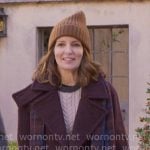 Kate's burgundy coat on The Four Seasons