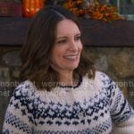 Kate's fair isle cardigan on The Four Seasons