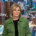 Kate’s green suede jacket on NBC News Daily