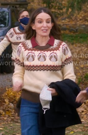 Kate’s Thanksgiving sweater on The Four Seasons