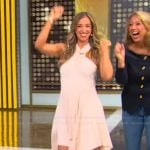 Katie Austin's pink asymmetric dress on Tamron Hall Show