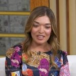 Katie Mangurian’s navy printed dress on Good Morning America