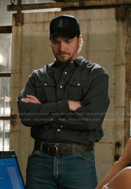 Kayce’s black button down shirt on Marshals