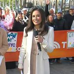 Kaylee’s white long coat on Today