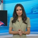 Kaylee’s khaki green double breasted blazer dress on Today