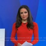 Kaylee's red ribbed midi dress on Today