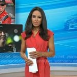 Kaylee’s red wrap midi dress on Today