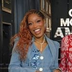Keke's floral embroidered denim jacket and jeans on Good Morning America