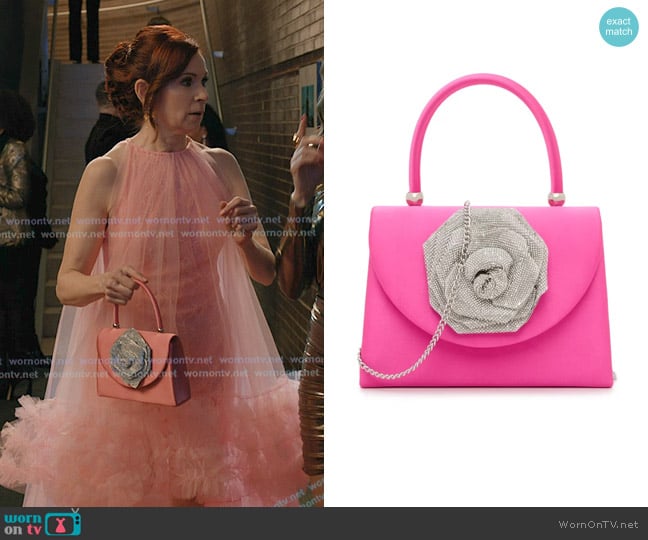 Kelly & Katie 3D Flower Satin Satchel worn by Elsbeth Tascioni (Carrie Preston) on Elsbeth