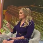 Kelly O’Grady’s purple blazer dress on CBS Mornings