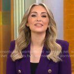 Kelly O’Grady’s purple blazer on CBS Mornings