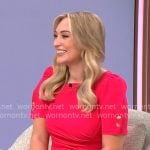 Kelly O’Grady’s red puff-sleeve dress on CBS Mornings