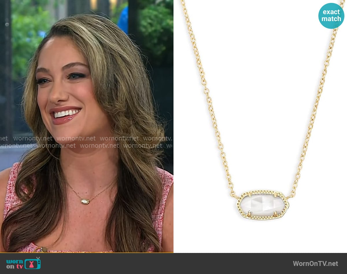 Kendra Scott Elisa Pendant Necklace worn by Allie Canal on Today