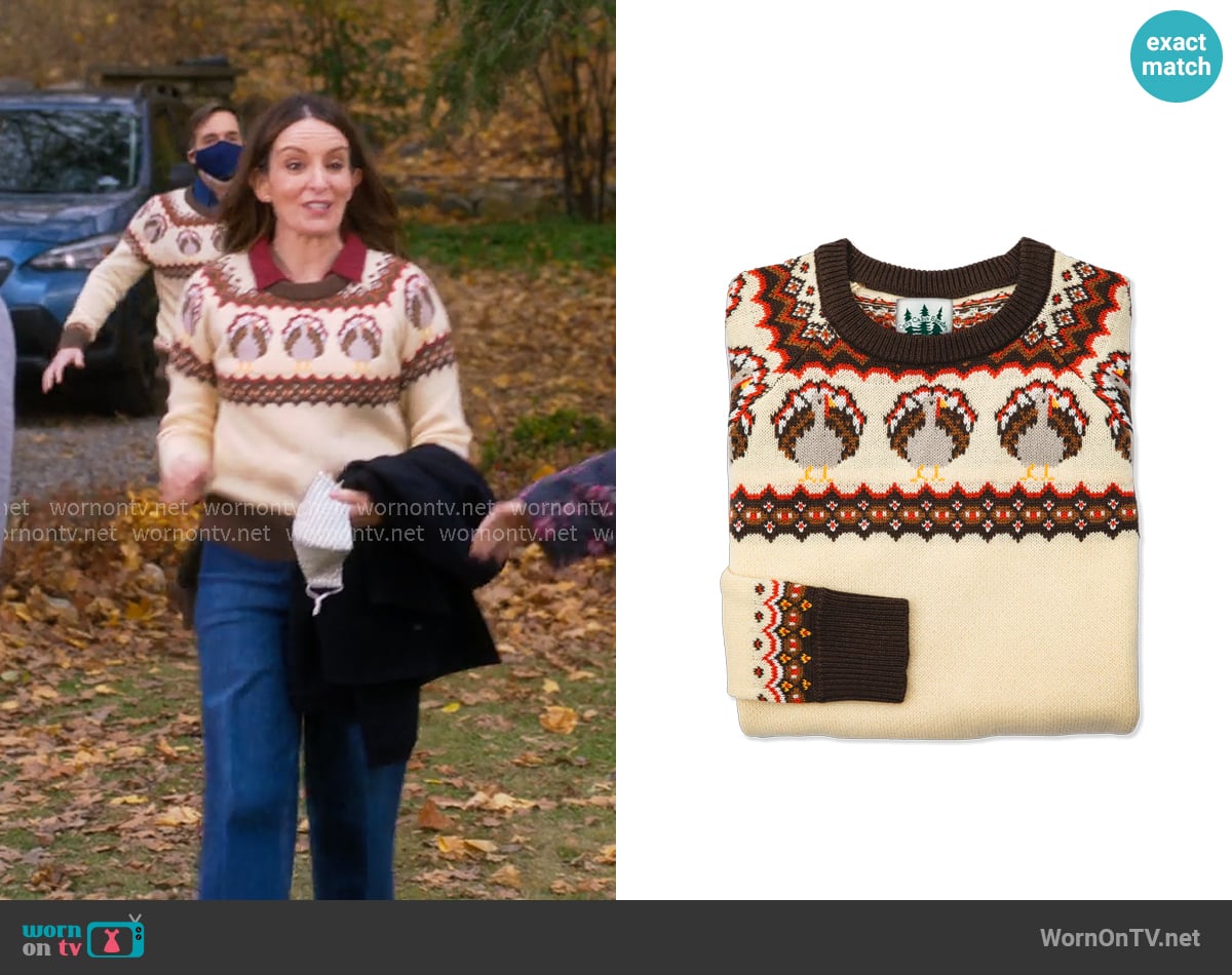 Kiel James Patrick The Tom Turkey Sweater worn by Kate (Tina Fey) on The Four Seasons