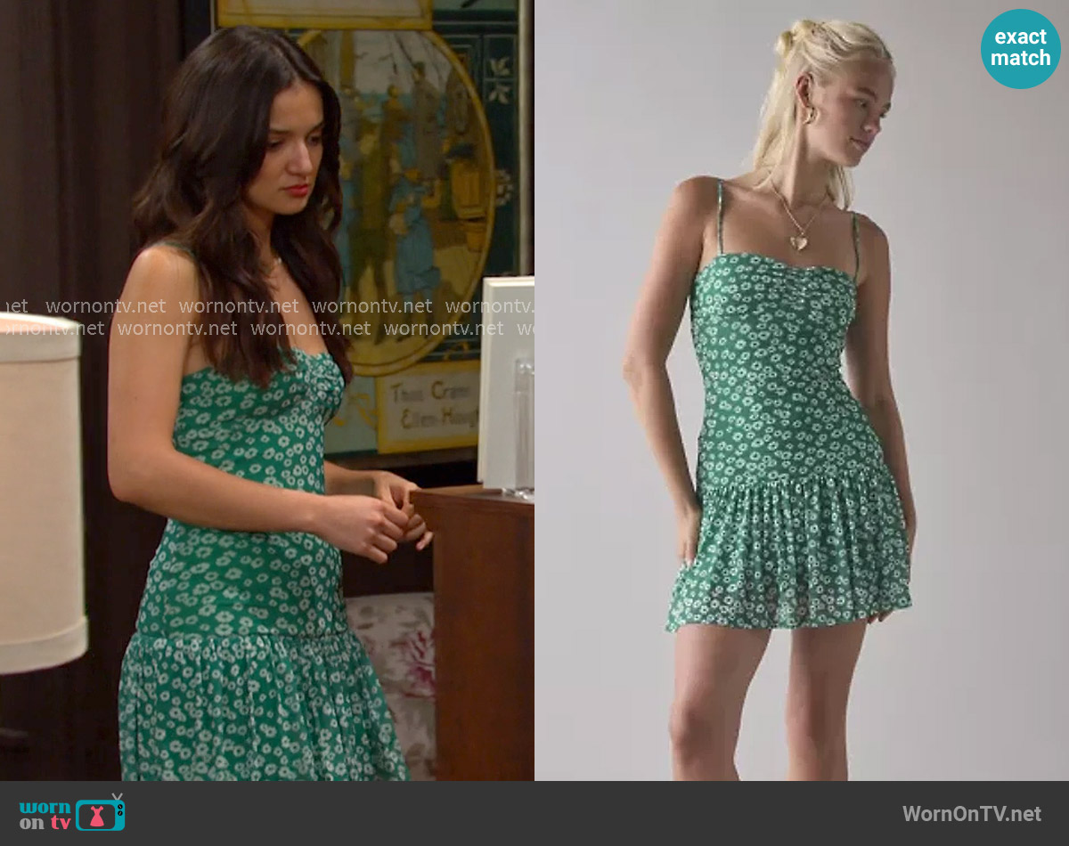 Kimchi Blue Mackenzie Mesh Drop Waist Mini Dress worn by Arianna Horton (Vico Escorcia) on Days of our Lives