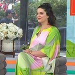 Kimmay Caldwell's multicolor print kaftan on Today