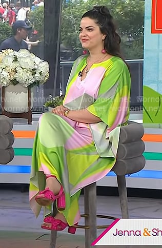 Kimmay Caldwell’s multicolor print kaftan on Today