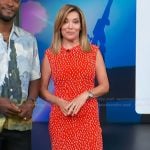 Kit's red dotted dress on Access Hollywood