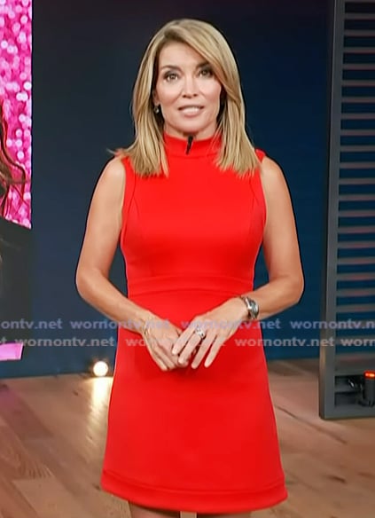 Kit's red mini dress on Access Hollywood
