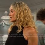 Kristen’s black open back dress on Days of our Lives
