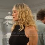 Kristen’s black open back dress on Days of our Lives