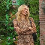 Kristen’s leopard print slit dress on Days of our Lives