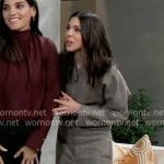 Kristina's brown jacket and pants set on General Hospital