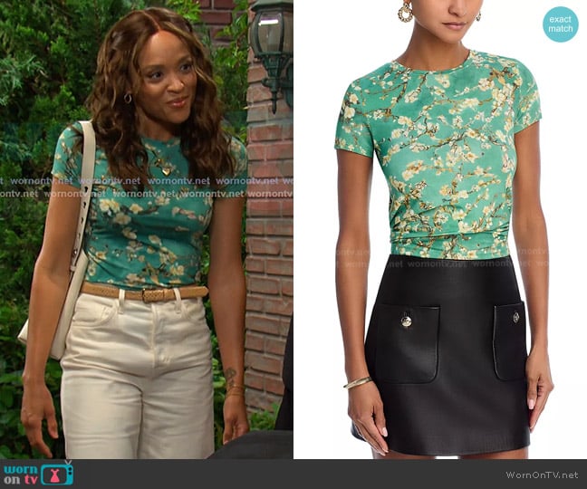 L'Agence Ressi Tee worn by Lani Price (Sal Stowers) on Days of our Lives