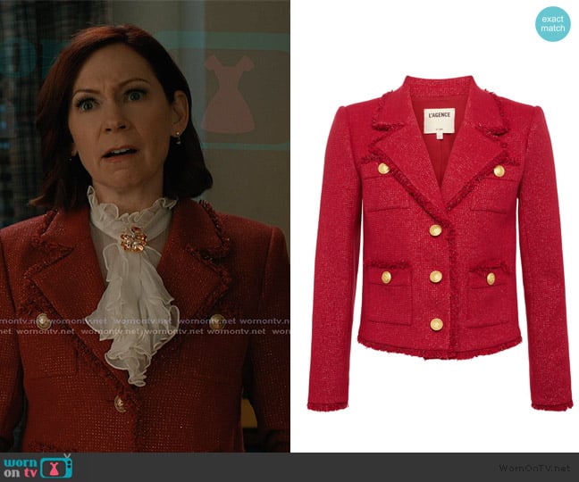 L'Agence Sylvia Metallic Blazer worn by Elsbeth Tascioni (Carrie Preston) on Elsbeth