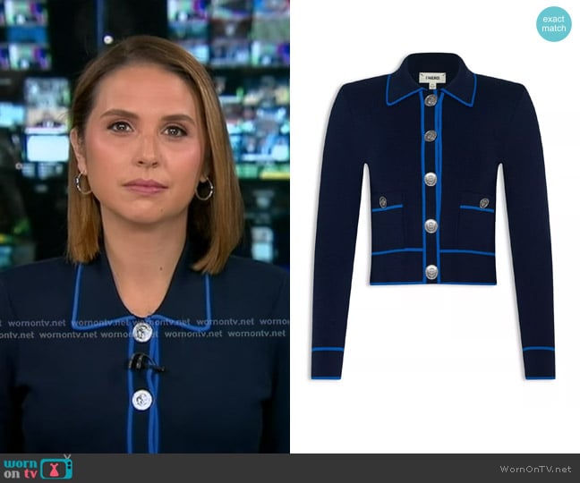 L'Agence Tala Cardigan worn by Elizabeth Schulze on Good Morning America