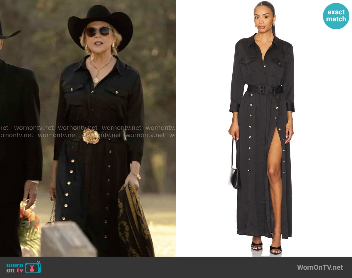 L'Agence Uriah Shirt Dress worn by Beulah Jackson (Annette Bening) on Dutton Ranch