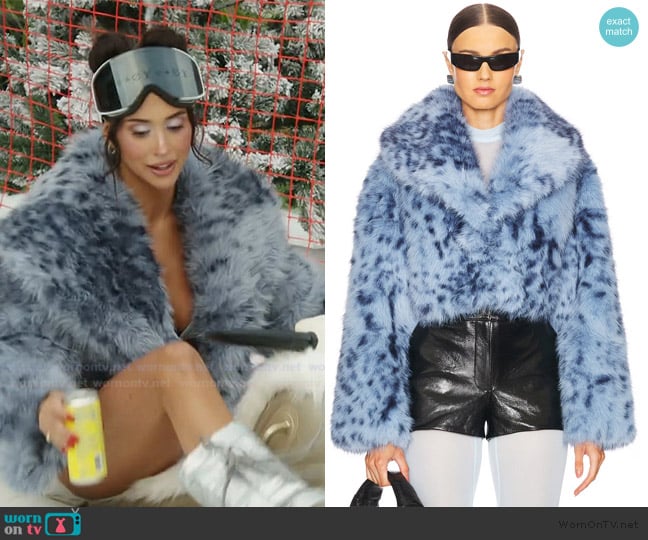 Lamarque Danika Faux Fur Coat worn by Dara Levitan on Summer House