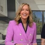 Lara’s pink double breasted blazer on Good Morning America