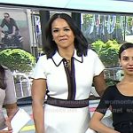 Laura’s white zip front knit dress on Today