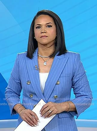 Laura’s blue pinstripe blazer on Today