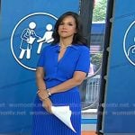 Laura’s blue ribbed top and skirt on Today