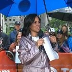 Laura's pink rain coat on Today