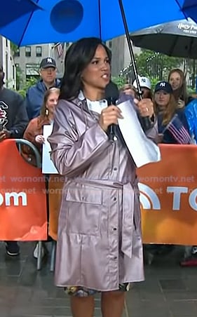 Laura’s pink rain coat on Today