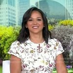 Laura’s white floral print midi dress on Today