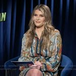 Lauren Herbert’s printed tie waist dress on Access Hollywood