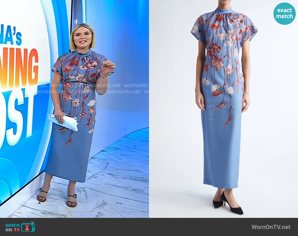 Jenna’s blue floral print maxi dress on Today Jenna’s blue floral print maxi dress on Today
