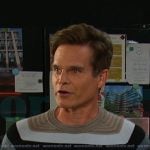 Leo’s blue striped sweater on Days of our Lives