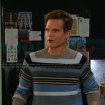 Leo’s blue striped sweater on Days of our Lives