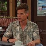 Leo’s paisley print short sleeve shirt on Days of our Lives