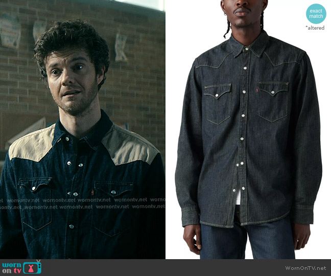 Levi's Classic-Fit Western Shirt in Dark Rinse worn by Hughie Campbell (Jack Quaid) on The Boys