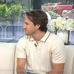 Lewis Pullman’s ivory knit polo on Today